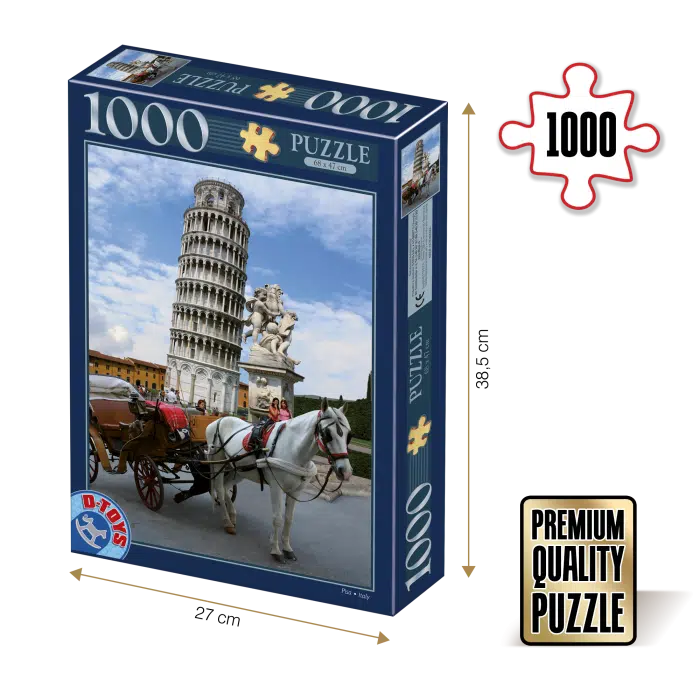 Puzzle adulți 1000 piese Locuri Celebre - Turnul din Pisa-0