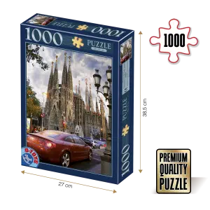 Puzzle adulți 1000 piese Locuri Celebre - Sagrada Familia-0