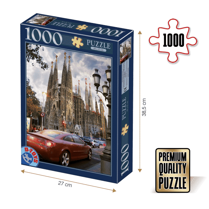 Puzzle adulți 1000 piese Locuri Celebre - Sagrada Familia-0