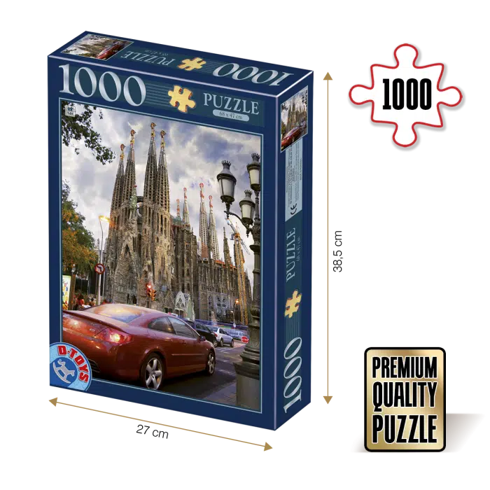 Puzzle adulți 1000 piese Locuri Celebre - Sagrada Familia-0