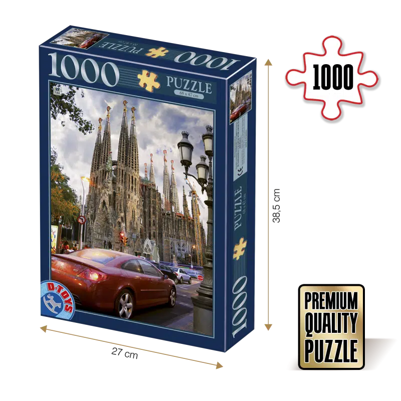 Puzzle adulți 1000 piese Locuri Celebre - Sagrada Familia-0