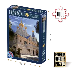 Puzzle adulți 1000 piese Locuri Celebre - Biserica Maria Magdalena, Ierusalim-0