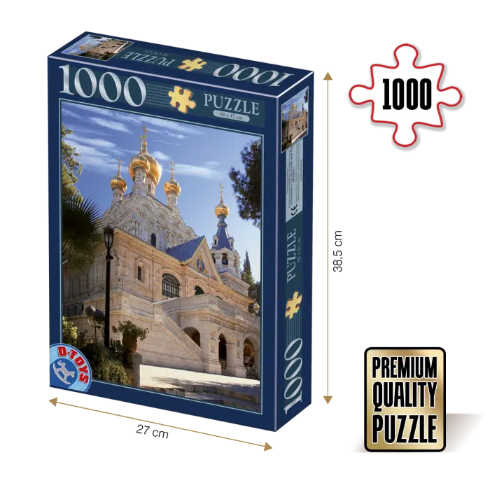 Puzzle adulți 1000 piese Locuri Celebre - Biserica Maria Magdalena, Ierusalim-0