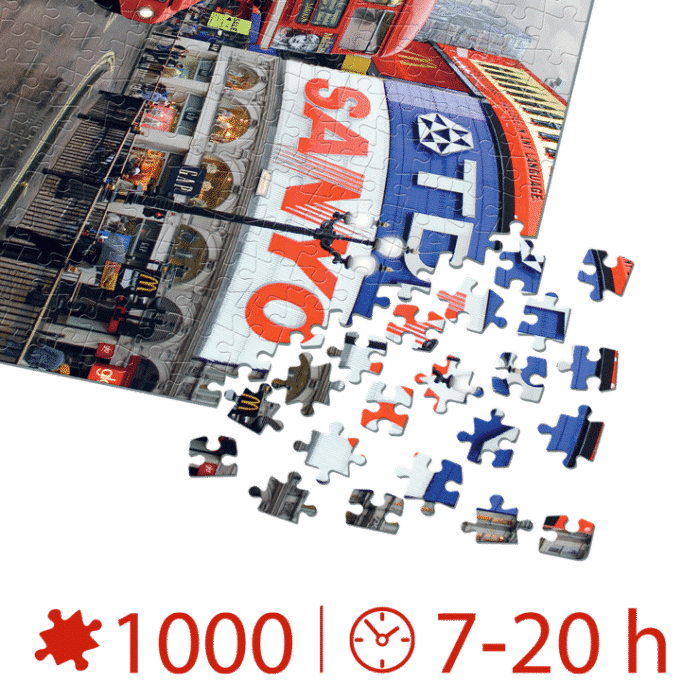 Puzzle adulți 1000 piese Peisaje de Noapte - Piccadilly Circus London-35231