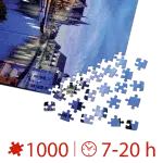 Puzzle adulți 1000 piese Peisaje de Noapte - Gent, Belgia -35249