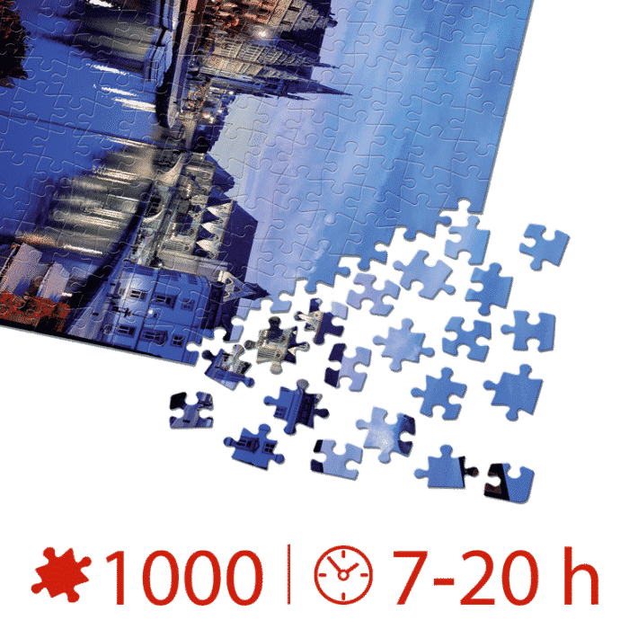 Puzzle adulți 1000 piese Peisaje de Noapte - Gent, Belgia -35249
