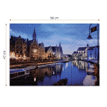 Puzzle adulți 1000 piese Peisaje de Noapte - Gent, Belgia -35252
