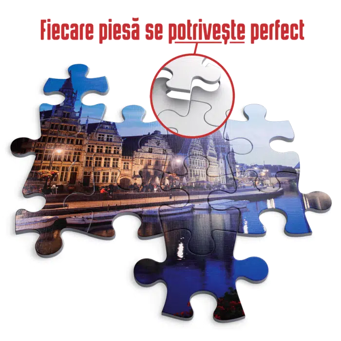 Puzzle adulți 1000 piese Peisaje de Noapte - Gent, Belgia -35250