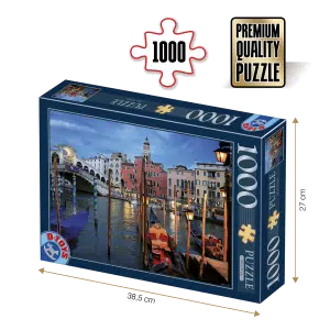 Puzzle adulți 1000 piese Peisaje de Noapte - Veneția -0