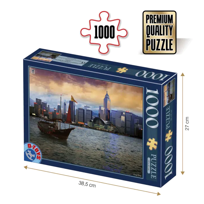 Puzzle adulți 1000 piese Peisaje de Noapte - Hong Kong-0