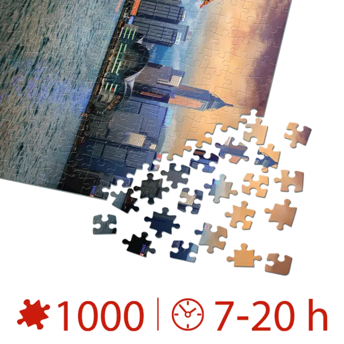 Puzzle adulți 1000 piese Peisaje de Noapte - Hong Kong-35261