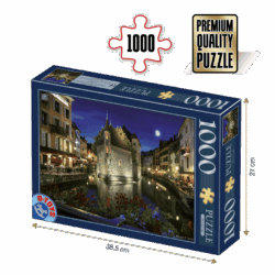 Puzzle adulți 1000 piese Peisaje de Noapte - Annecy, Franța-0