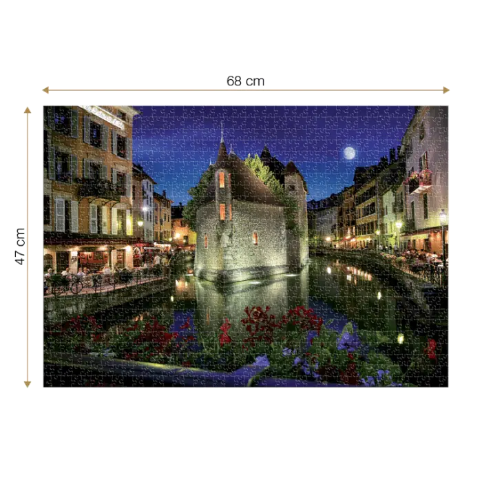 Puzzle adulți 1000 piese Peisaje de Noapte - Annecy, Franța-35270