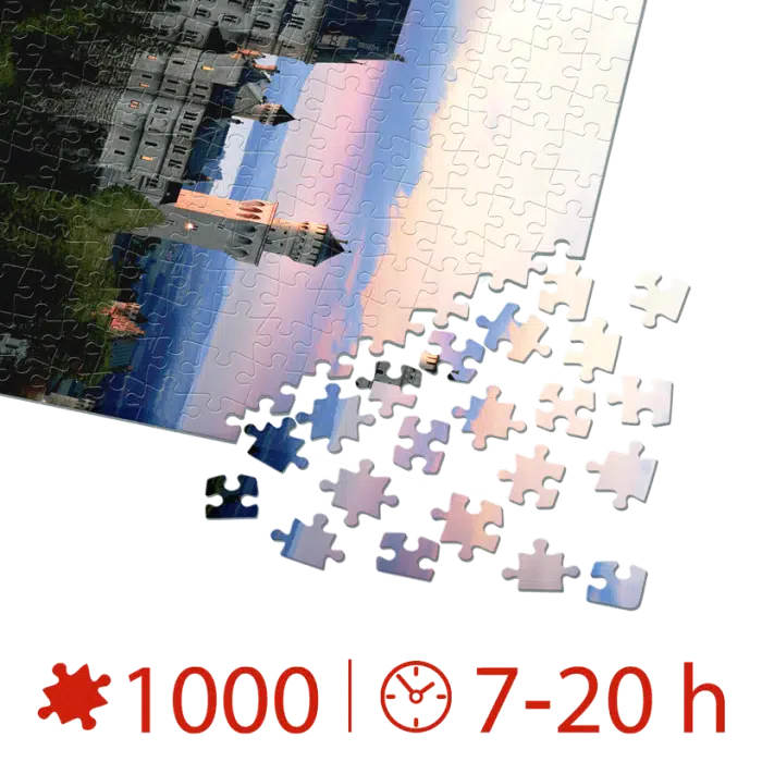 Puzzle adulți 1000 piese Peisaje de Noapte - Neuschwanstein, Germania -35273