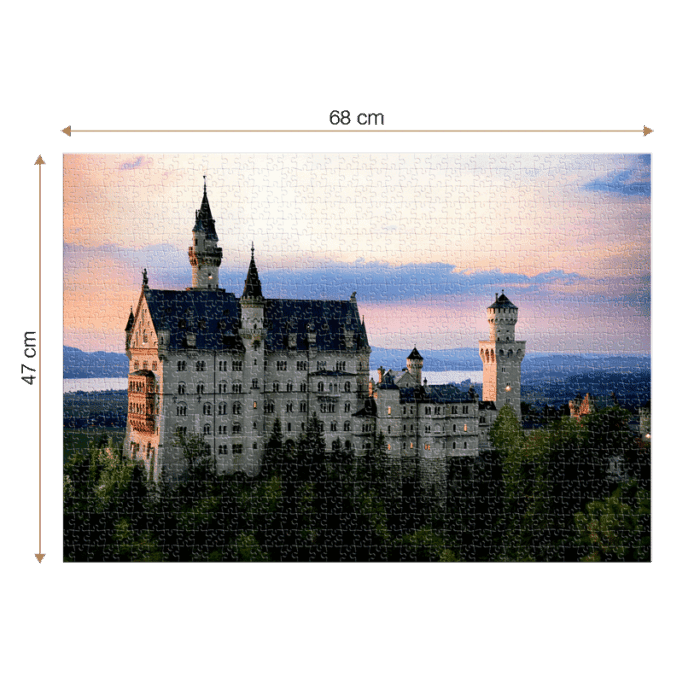 Puzzle adulți 1000 piese Peisaje de Noapte - Neuschwanstein, Germania -35276