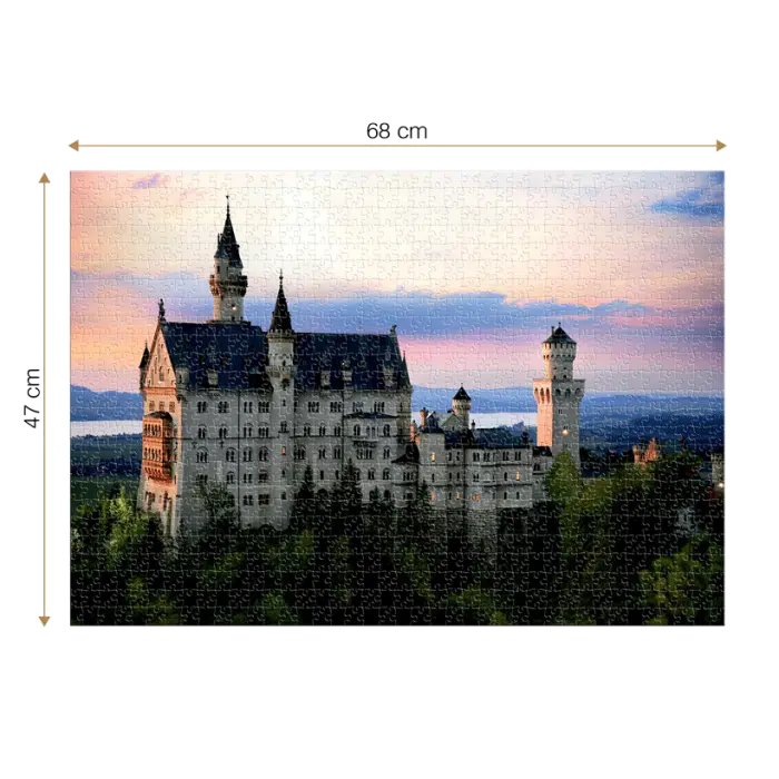 Puzzle adulți 1000 piese Peisaje de Noapte - Neuschwanstein, Germania -35276