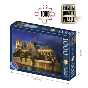 Puzzle adulți 1000 piese Peisaje de Noapte - Notre Dame-0
