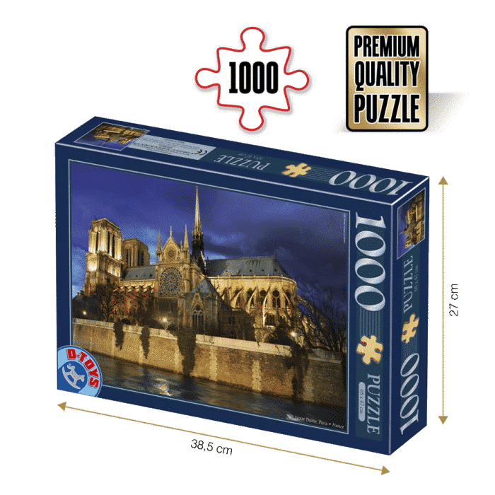 Puzzle adulți 1000 piese Peisaje de Noapte - Notre Dame-0