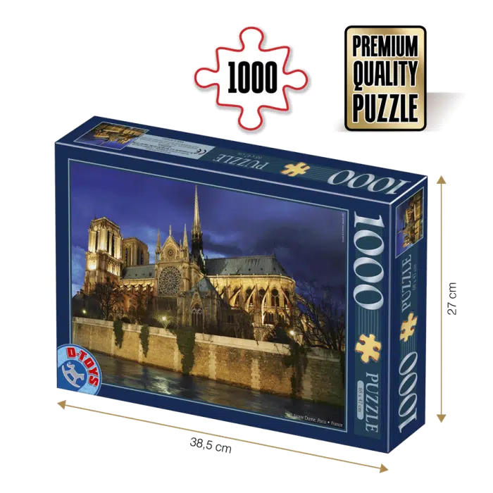 Puzzle adulți 1000 piese Peisaje de Noapte - Notre Dame-0