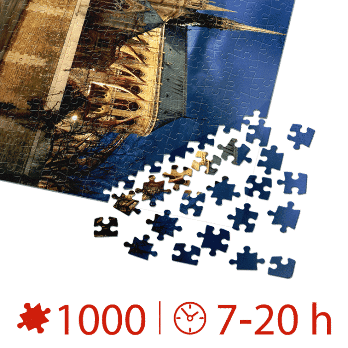 Puzzle adulți 1000 piese Peisaje de Noapte - Notre Dame-35297