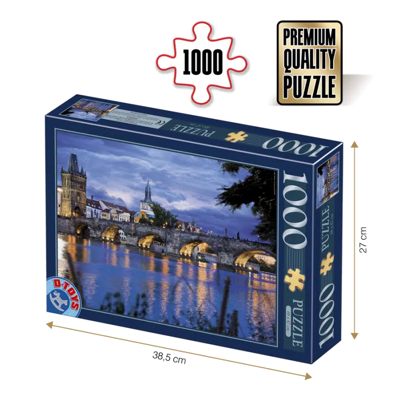 Puzzle adulți 1000 piese Peisaje de Noapte - Praga -0
