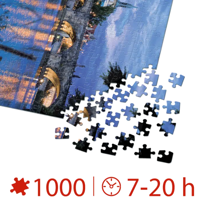 Puzzle adulți 1000 piese Peisaje de Noapte - Praga -35291