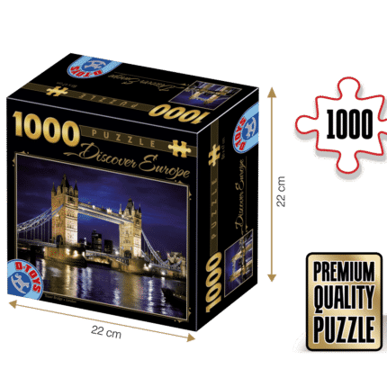 Puzzle adulți 1000 piese Discover Europe - Tower Bridge-0