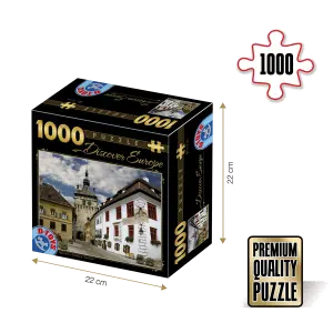 Puzzle adulți 1000 piese Discover Europe - Sighișoara, Romania-0