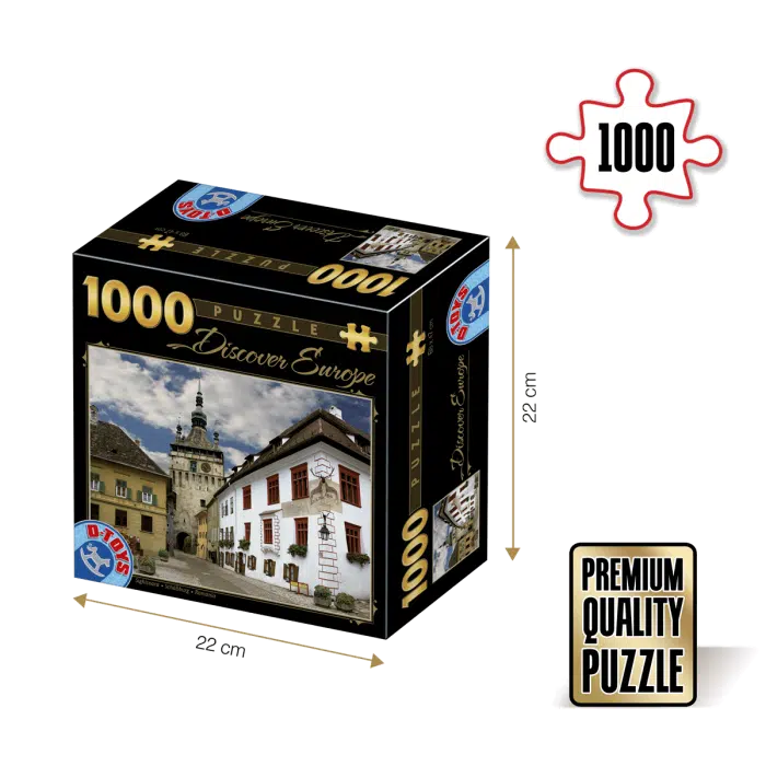 Puzzle adulți 1000 piese Discover Europe - Sighișoara, Romania-0