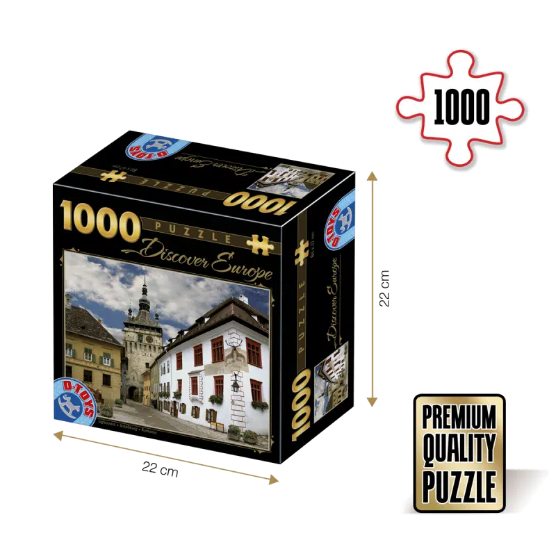 Puzzle adulți 1000 piese Discover Europe - Sighișoara, Romania-0
