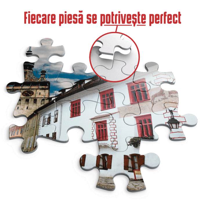 Puzzle adulți 1000 piese Discover Europe - Sighișoara, Romania-35346