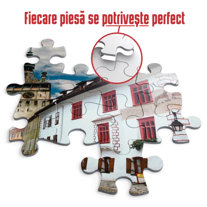 Puzzle adulți 1000 piese Discover Europe - Sighișoara, Romania-35346