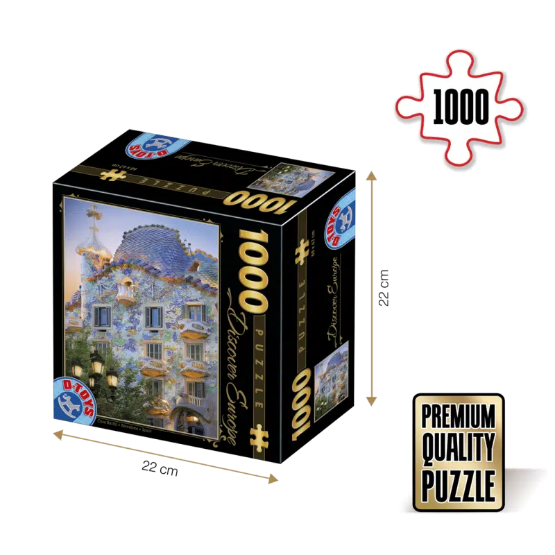 Puzzle adulți 1000 piese Discover Europe - Casa Batlló, Barcelona-0