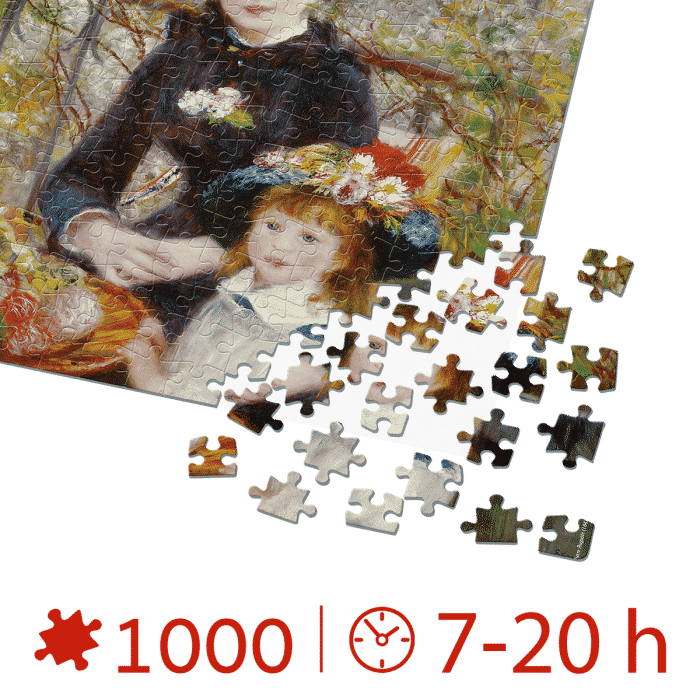 Puzzle adulti 1000 piese Pierre-Auguste Renoir - Two Sisters (On the Terrace)-34550