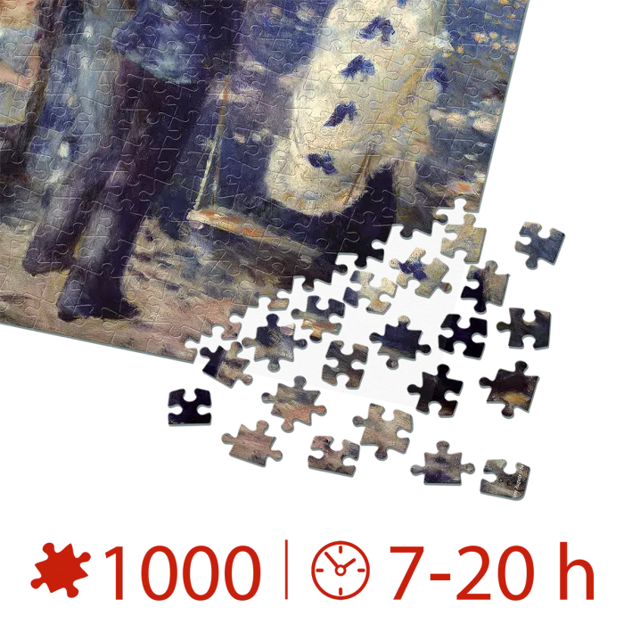 Puzzle adulti 1000 piese Pierre-Auguste Renoir - The Swing/Leaganul-34607
