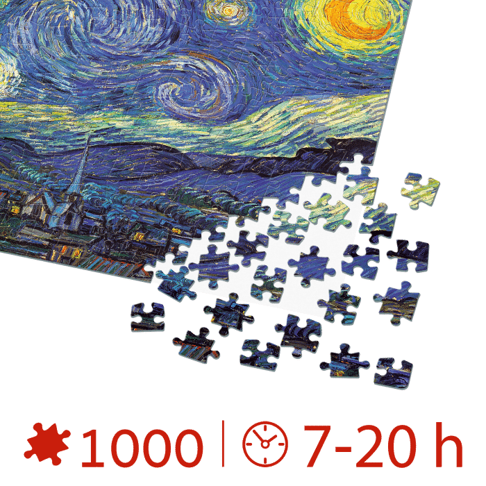 Puzzle adulți Vincent van Gogh - The Starry Night/Noapte înstelată - 1000 Piese-34351