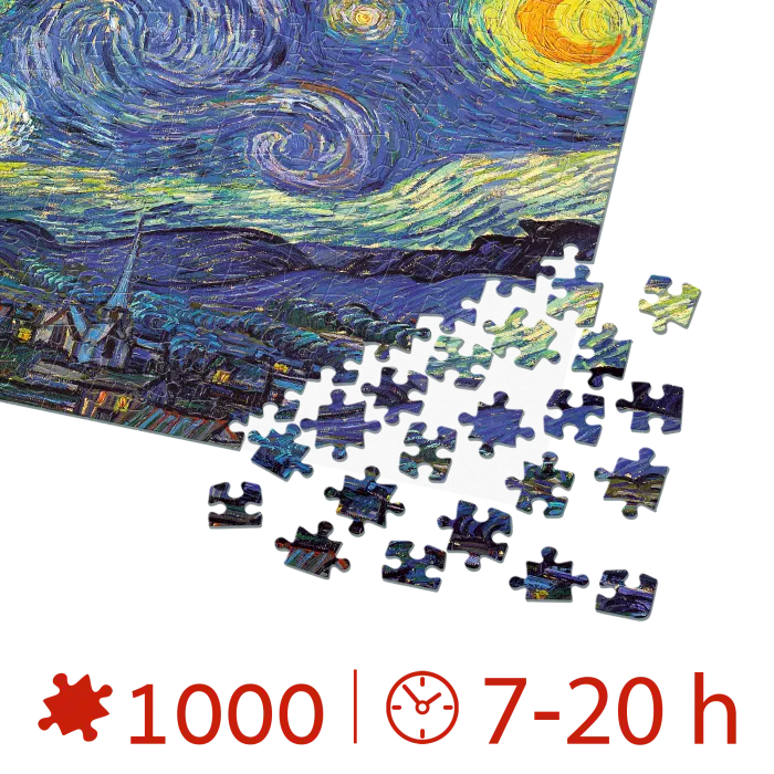 Puzzle adulți Vincent van Gogh - The Starry Night/Noapte înstelată - 1000 Piese-34351