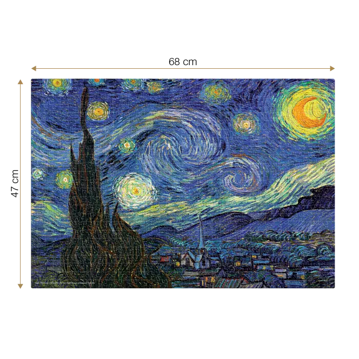 Puzzle adulți Vincent van Gogh - The Starry Night/Noapte înstelată - 1000 Piese-34354