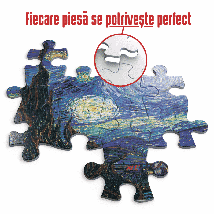 Puzzle adulți Vincent van Gogh - The Starry Night/Noapte înstelată - 1000 Piese-34353