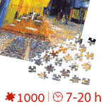 Puzzle adulti 1000 piese Vincent van Gogh - Café Terrace at Night -34455
