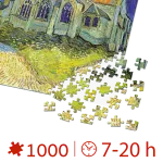 Puzzle adulți Vincent van Gogh - The Church at Auvers - 1000 Piese-34345