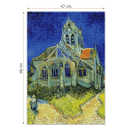 Puzzle adulți Vincent van Gogh - The Church at Auvers - 1000 Piese-34348