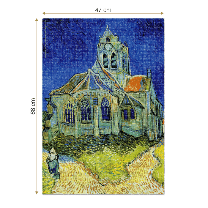 Puzzle adulți Vincent van Gogh - The Church at Auvers - 1000 Piese-34348