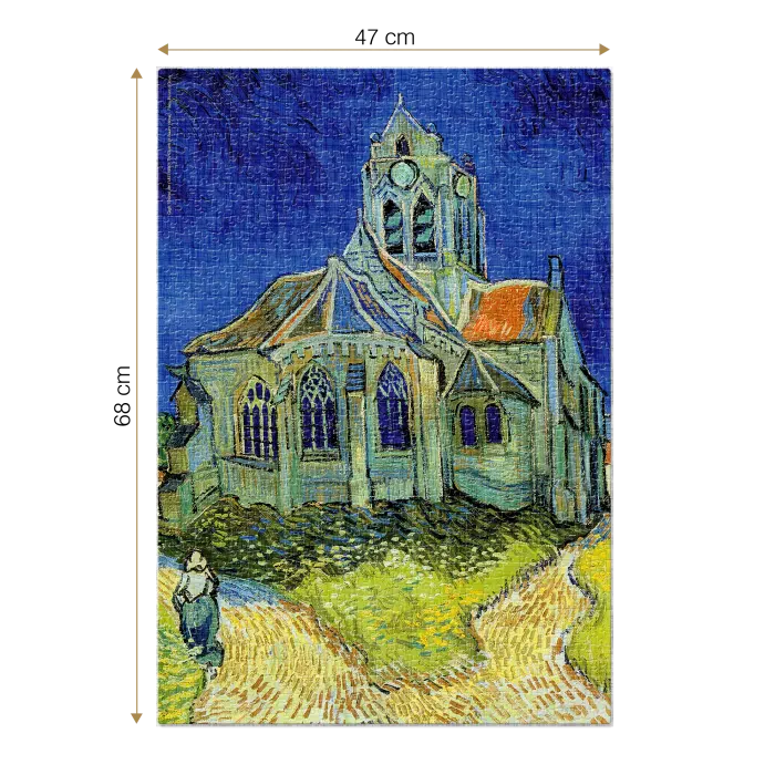 Puzzle adulți Vincent van Gogh - The Church at Auvers - 1000 Piese-34348