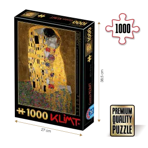 Puzzle adulti 1000 piese Gustav Klimt - The Kiss/Sarutul -0