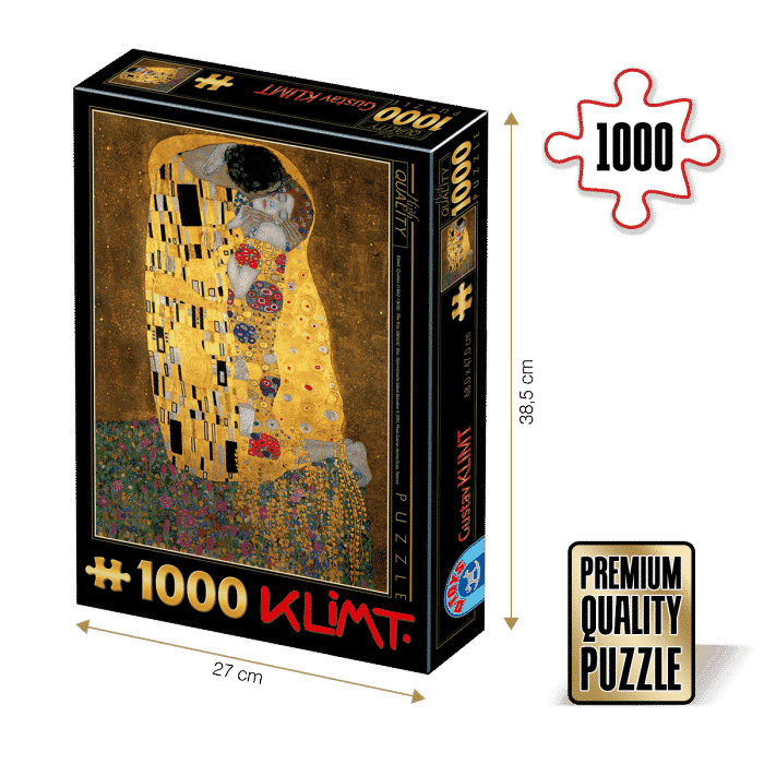 Puzzle adulti 1000 piese Gustav Klimt - The Kiss/Sarutul -0