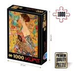 Puzzle adulti 1000 piese Gustav Klimt - Lady with a Fan -0