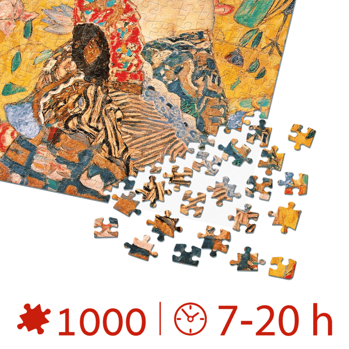 Puzzle adulti 1000 piese Gustav Klimt - Lady with a Fan -34526