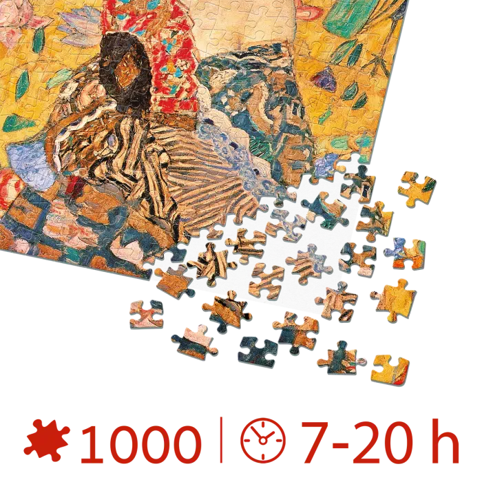 Puzzle adulti 1000 piese Gustav Klimt - Lady with a Fan -34526