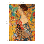 Puzzle adulti 1000 piese Gustav Klimt - Lady with a Fan -34529